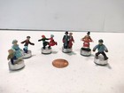Vintage Miniature Tiny Plastic Christmas Figures Craft Decoration Lot Of 6