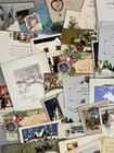 Vintage Holiday Cardstock Ephemera Postcard Style Cards Lrg Lot Scrapbooking