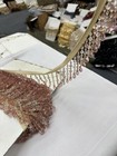 3    Beaded Trim Fringe -  Sold By The Yard Dusty Rose