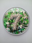 80mm Happy Birthday Badge Christmas Trees Holographic Any Age 7th 8th 12th 30th