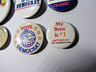 Vintage 1980s Democrat Pinback Button Lot Of 6 Political Campaign Pins