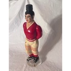 Vintage Wine Bottle Figural Glass Bottle Decanter - Soccer Player