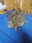 Vintage Brass Ornate Letter Or Napkin Holder  Missing 1 Screw