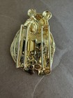 Vtg Rare Mimi Di N Gold Bear Statement Belt Buckle Interchangeable 1972