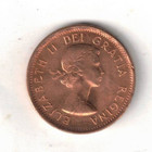 1958 Canadian Uncirculated One Cent Elizabeth Ii   Maple Leaf Coin 