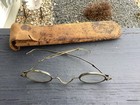 2 Pair Early 19th Century Spectacles Antique Eyeglasses With Cases