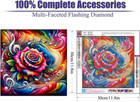 Music Diamond Painting Kits For Adults 5d Rainbow Rose Diamond Art Kits For Begi
