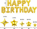 57 Pcs Gold Happy Birthday Balloon 16inch Foil Star Balloons Different Sizes Fou