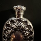 John W Reddall   Co Sterling Silver Repousse Ladies Flask