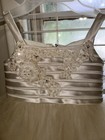 David s Bridal Flower Girl Princess Dress Ivory Polyester Fg259