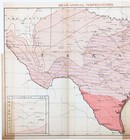 1892  Texas Map Original  20x16  Mean Annual Temperature - San Antonio