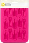 Wine Bottle Chocolate candy Mould  Silicone  Pink