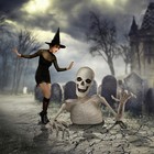 Open Box - Halloween 48  Groundbreaking Skeleton - Outdoor Halloween Yard