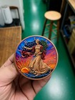 Limited Edition Colorized Walking Liberty High Relief  5 Oz  999 Copper Round