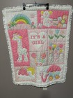 Vtg Crib Baby Quilt  cottage Core 43    L X33   w - It   s A Girl 