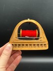 Vintage Wooden Weaving Loom Shuttle Bobbin Spool Sewing   Set Of 2