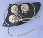 Guitar Parts - Vintage Import Guitar Pots Mounted To Guard Plate - Unknown Brand
