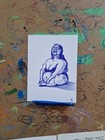 Sweet Sunshine Woman Ballpoint Ink Pen Aceo Atc Ooak Original 3 5 X 2 5 Inches