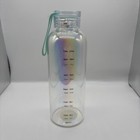 Motivational Hydration Water Bottle Lot 4pcs Iridescent Holographic Time Marker