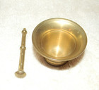 Vintage Small Brass Mortar And Pestle Apothecary Pharmacy Herb Grinder