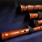 Japanese Traditional Vintage Shakuhachi Flute Instrument Set Of 8  With Case