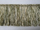 6 Yards Skirt Fringe 5 - Tan-beige green off White -upholstery Fabric Trim Win11