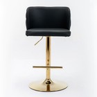 2x Pu Leather Swivel Barstools 25-33  Adjusatble Height Pub Counter Chairs Black