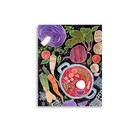 Ukrainian Borscht Poster   Folk Food Kitchen Wall Art Gouache Pastel