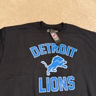 Detroit Lions Sweatshirt Mens Large Black Fleece Crewneck Nfl Team Apparel Nwt