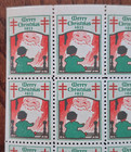 Block Of 9 1923 Us Christmas Seals Stamps  Unused With Original Gum  Free Ship