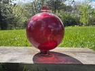 Flashed Red Ghosted Security Lightning Rod Co  Lightning Rod Ball