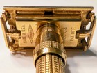 Vintage 1961 Gillette Aristocrat G3 Slim Adjustable 22 Kt Gold Razor Rare Vgc