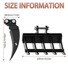 Rake Attachment For Mini Excavator 1ton-1 5ton Digger 400mm Usa Stock Free Ship