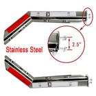 New Stainless Steel Semi Truck Spring Loaded Mud Flap Hanger Angled Rh   Lh 2 5 
