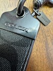 Coach C7003 Black Loop Key Fob Keychain Gunmetal Hardware