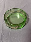 Golden Gate Casino Las Vegas Green Glass Ashtray 3 5    Pink Logo Neon Green