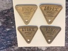4  Ford Motor Company Tool Check Brass X Z Tags Ford Rouge Foundry Factory  Tags