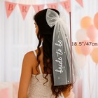 Bride To Be Veil For Bachelorette Party  Bridal Shower  Wedding Morning  White