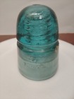 H g  Co  Blue Aqua Glass 4   Insulator H  Chip On Center See Pics 