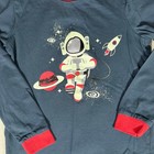 L d Kids Astronaut Space Glow In The Dark Pajama Set Navy Blue Red 9-10 Years