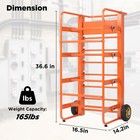 Wire Spool Rack Electrical Cable Caddy Dispenser W wheels 11rods 300lbs Capacity