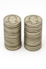  10 Face Value Roll - 90  Silver Quarters  - Junk Silver - Hard Plastic Tube