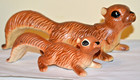 Cute Vintage Ceramic Brown Squirrel Family Tree Fence Climber Wall Hanger Decor
