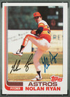 1982 Topps Nolan Ryan Hof Signed Baseball Card  90 Certified Psa 8 Dna Auto 10