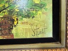 Vintage Original Oil Painting Signed Stuart Floral Still Life Ornate Frame