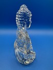 Antique Chinese Clear Crystal Buddha Statue Carved Sculpture Artwork  e 