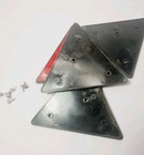 4x Vintage Radex  Red Triangle Reflectors For Driveway Gate  Horse Box Trailer