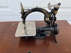 Antique Willcox   Gibbs Sewing Machine In Nice Cabinet Cast Iron Base 