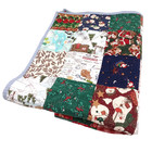 Handmade Christmas Holiday Quilted Snow Village Blanket Approx  52  X 42 