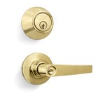 Premier Lock Entry Lever Door Knob   Deadbolt Combo Lock Set Keyed Alike